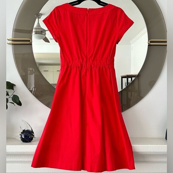J. Crew Short Sleeve Cotton Poplin Midi Dres Size 0P - Picture 7 of 9